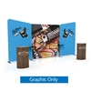 20ft x 8ft Wave Tube Modular Booth Kit - B4D1B4 | Single-Sided Graphic Only