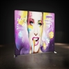 8ft Wave Tube Dynamic Flow Motion Display. Flow-Motion is an White LED animation display with custom fabric graphics, perfect for any trade show or retail environment.