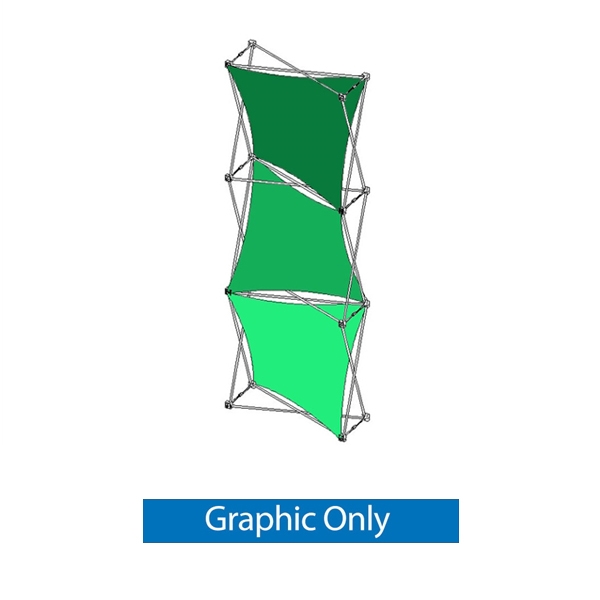 3ft (1x3) Xpressions SNAP A Trade Show Display Graphic Only. Create a stunning 3-dimensional display in a Snap! Twelve frames, two planes for integrated graphics, and infinite configurations, offer a playground to create dramatic effects with endless desi