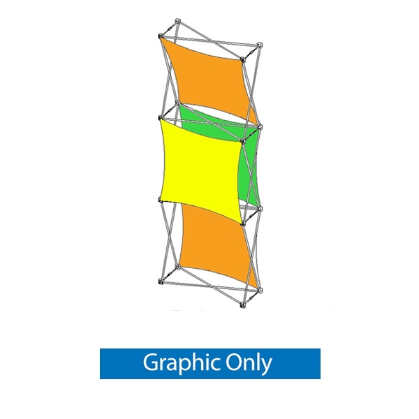 3ft (1x3) Xpressions SNAP F Trade Show Display Graphic Only. Create a stunning 3-dimensional display in a Snap! Twelve frames, two planes for integrated graphics, and infinite configurations, offer a playground to create dramatic effects.