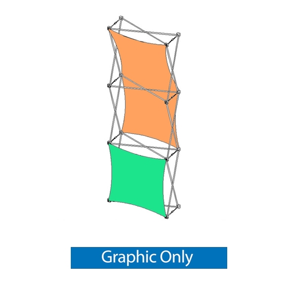 3ft (1x3) Xpressions SNAP H Trade Show Display Graphic Only. Create a stunning 3-dimensional display in a Snap! Twelve frames, two planes for integrated graphics, and infinite configurations, offer a playground to create dramatic effects.