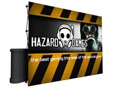 VBurst 10ft Straight Fabric Popup Display from xyzDisplays is a perfect choice for anyone that needs a large display but is unwilling to give up durability, weight, ease of setup, or quality. This display system is ideal for your next expo, tradeshow.