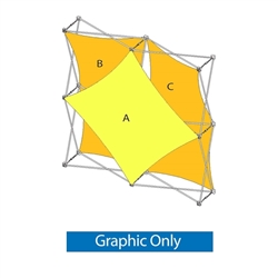 5ft (2x2) Xpressions SNAP C Trade Show Display Graphic Only. Create a stunning 3-dimensional display in a Snap! Twelve frames, two planes for integrated graphics, and infinite configurations, offer a playground to create dramatic effects and design.