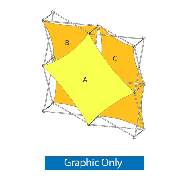 5ft (2x2) Xpressions SNAP C Trade Show Display Graphic Only. Create a stunning 3-dimensional display in a Snap! Twelve frames, two planes for integrated graphics, and infinite configurations, offer a playground to create dramatic effects and design.