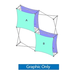 5ft (2x2) Xpressions SNAP H Trade Show Display Graphic Only. Create a stunning 3-dimensional display in a Snap! Twelve frames, two planes for integrated graphics, and infinite configurations, offer a playground to create dramatic effects and design.