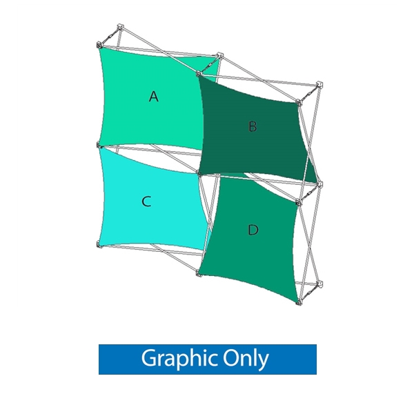 5ft (2x2) Xpressions SNAP I Trade Show Display Graphic Only. Create a stunning 3-dimensional display in a Snap! Twelve frames, two planes for integrated graphics, and infinite configurations, offer a playground to create dramatic effects and design.