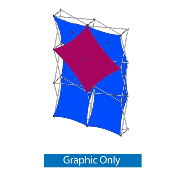 5ft (2x3) Xpressions SNAP A Trade Show Display Graphic Only. Create a stunning 3-dimensional display in a Snap! Twelve frames, two planes for integrated graphics, and infinite configurations, offer a playground to create dramatic effects