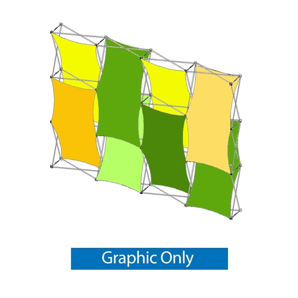 10ft (4x3) Xpressions SNAP H Trade Show Display - Replacement Graphic Only. The Xpressions series offers many of the features the exhibitors look for in a high quality display including versatility