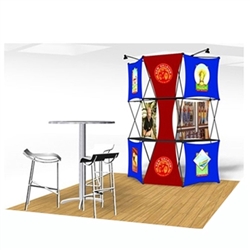 10ft Xpressions SNAP Connex Kit B Tradeshow Display. Create a stunning 3-dimensional display in a Snap! Twelve frames, two planes for integrated graphics, and infinite configurations, offer a playground to create dramatic effects