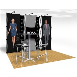 10ft Xpressions SNAP Connex Kit D Tradeshow Display. Create a stunning 3-dimensional display in a Snap! Twelve frames, two planes for integrated graphics, and infinite configurations, offer a playground to create dramatic effects