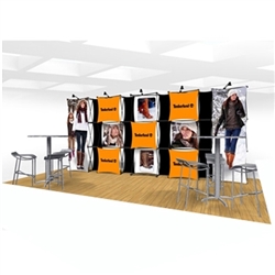 20ft Xpressions SNAP Connex Kit A Tradeshow Display. Create a stunning 3-dimensional display in a Snap! Twelve frames, two planes for integrated graphics, and infinite configurations, offer a playground to create dramatic effects