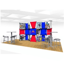 20ft Xpressions SNAP Connex Kit C Tradeshow Display. Create a stunning 3-dimensional display in a Snap! Twelve frames, two planes for integrated graphics, and infinite configurations, offer a playground to create dramatic effects