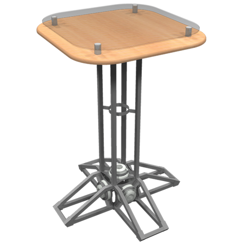 Racetrack Truss Podium - Racetrack Top with Plex Standoff  is the perfect accessory for any Orbital Truss Display. Orbital Truss Podiums provides the reliability of a stable podium stand and the convenience of a fast-setup trade display.