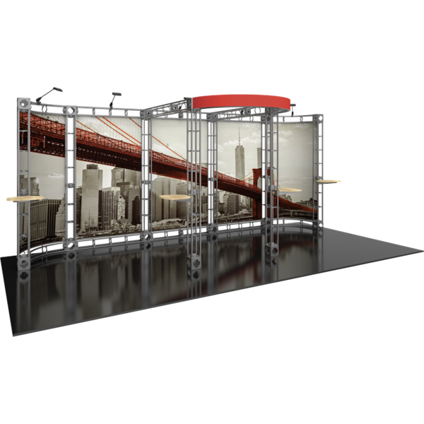 10ft x 20ft Polaris Orbital Express Trade Show Truss Display Booth with Rollable Graphics is a strong, professional, ultra-slick and stylish truss booth exhibit. Orbital Express Truss will give your next tradeshow the amazing look of a full custom exhibit