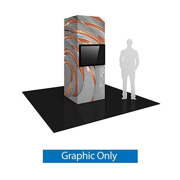 Replacement Graphics for 3ft x 8ft Vector Frame Modular Monitor Tower 01 | SEG Tension Fabric Only