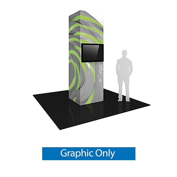 Replacement Graphics for 3ft x 10ft Vector Frame Modular Monitor Tower 03 | SEG Tension Fabric Only