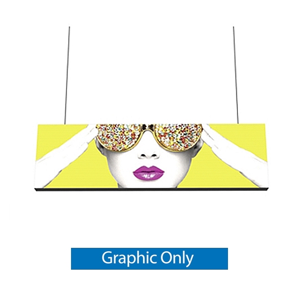 10ft x 3ft Vector Frame Hanging Light Box | Single-Sided SEG Push-Fit Fabric Replacement Graphic Only