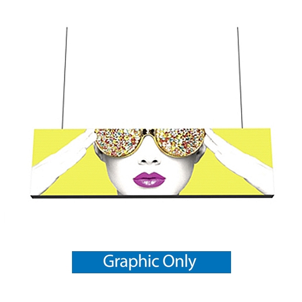 10ft x 3ft Vector Frame Hanging Light Box | Double-Sided SEG Push-Fit Fabric Replacement Graphic Only