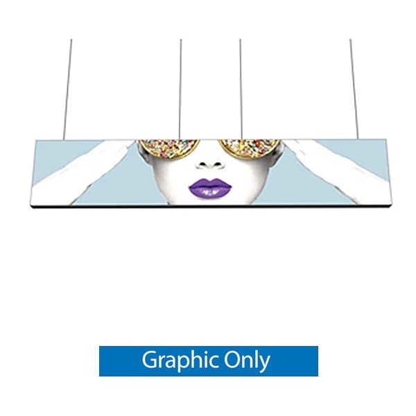 15ft x 3ft Vector Frame Hanging Light Box | Single-Sided SEG Push-Fit Fabric Replacement Graphic Only