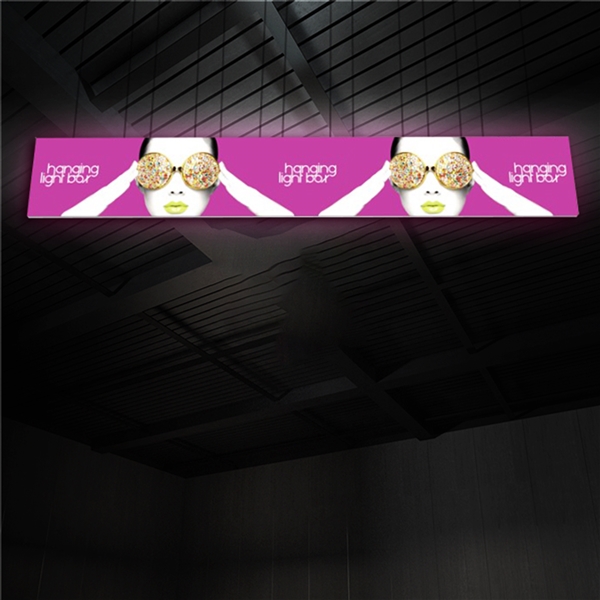 40ft x 6ft Vector Frame Hanging Light Box | Backlit Hanging Banner | Single-Sided SEG Push-Fit Fabric Graphic