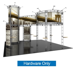 20ft x 20ft Island Corvus Orbital Express Truss Display Hardware Only is the next generation in dynamic trade show exhibits. Corvus Orbital Express Truss Kit is a premium trade show display is designed to be used in a 20ft x 20ft exhibit space