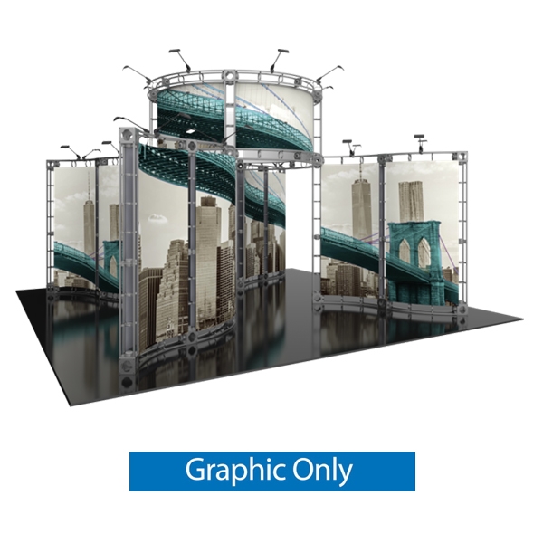 20ft x 20ft Island Canis Express Truss Display Replacement Rollable Graphic. Create a beautiful custom trade show display that's quick and easy to set up without any tools with the 10ft x 20ft Island Draco Express Truss trade show exhibit.