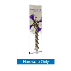 23.5in Mosquito 600 Silver Retractable Banner Stand Hardware Only. Mosquito Retractable Banner Stand Displays, also known as roll up exhibit displays, are ideal for trade show displays and retail environments. Advertising that stands up and stands ou