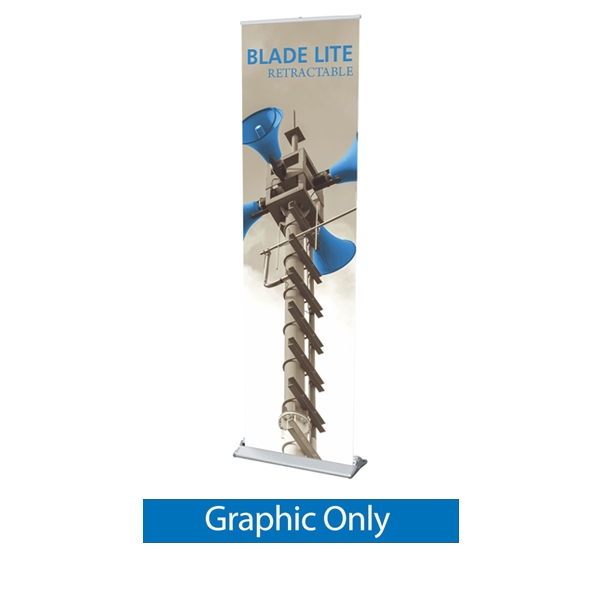 Replacement Vinyl Banner for 24in Blade Lite 600. Retractable Banner Stands are the perfect marketing solutions for trade show booths, exhibits, displays. Full line of trade show displays, pop up booths, retractable banner stands, table top displays