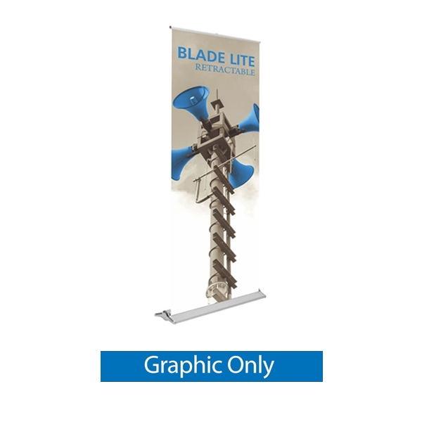 Replacement Fabric Banner for 33.5in Blade Lite 850. Retractable Banner Stands are the perfect marketing solutions for trade show booths, exhibits, displays. Full line of trade show displays, pop up booths, retractable banner stands, table top displays