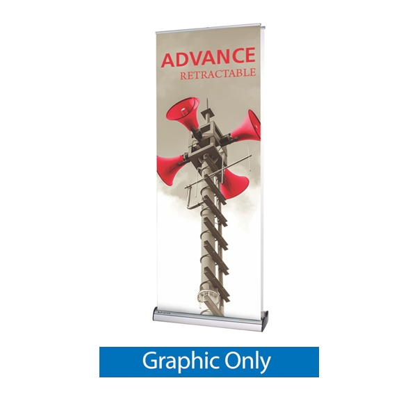 Replacement Fabric Banner for 31.5in Advance Removable Cassette Retractable Banner Stand. Imagine is a premium, single-sided cassette retractable banner stand display for frequent graphics changes and switch-outs, most popular removable cassette roller