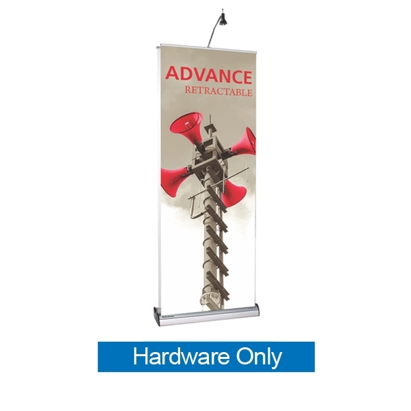 31.5in Advance Double sided Retractable Cassette Stand Hardware Only is a premium, single-sided cassette retractable banner stand display for frequent graphics changes and switch-outs, our most popular removable cassette roller system