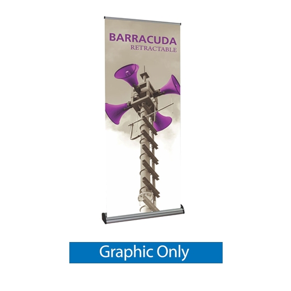 35.5in Barracuda retractable banner stands are at the high end trade show displays. Retractable banner stands called roll up banner stands or pull up banner stands, this style of banner display features a spring loaded roller that holds the banner.