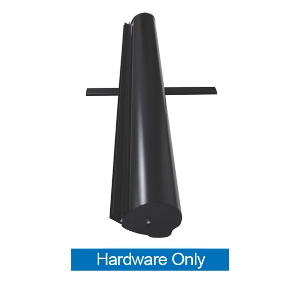 24in Contender Mini Black Retractable Banner Stand Hardware Only is best selling made in the USA banner stand trade show display. The Contender Retractable Banner has become a market leader, proving its dependability show after show.