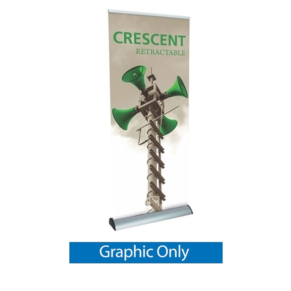 Replacement Vinyl Print for Crescent Retractable Banner Stand. Crescent Banner Stand is an affordable banner stand that is lightweight and easy to use. This retractable banner stand is perfect for nearly any trade show display needs