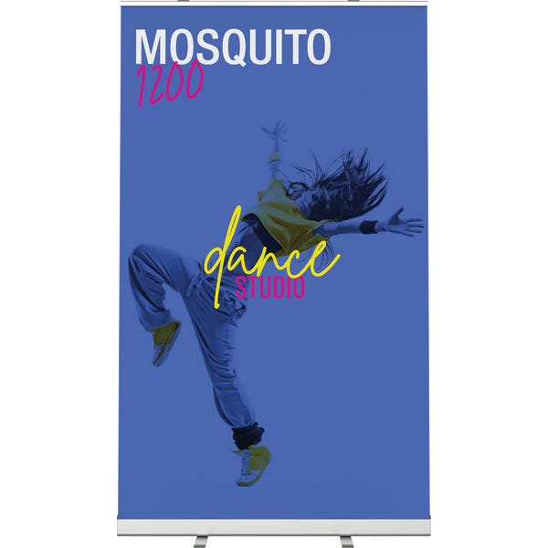 48in Mosquito 1200 Retractable Banner Stand Display with Vinyl Banner is the perfect addition to any display. Mosquito 1200 Retractable Banner Stand called roll up banner stands or pull up banner stands