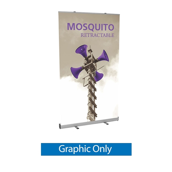 Replacement Fabric Banner for Mosquito 1200 Banner Stand. Mosquito 1200 Retractable Banner Stand called roll up banner stands or pull up banner stands