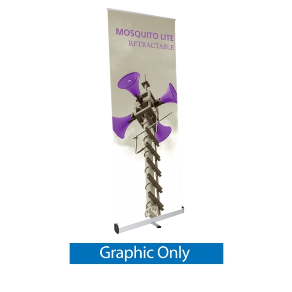 Replacement Fabric Banner for Mosquito Lite Retractable Banner Stand. Mosquito 800 Retractable Banner Stand called roll up banner stands or pull up banner stands