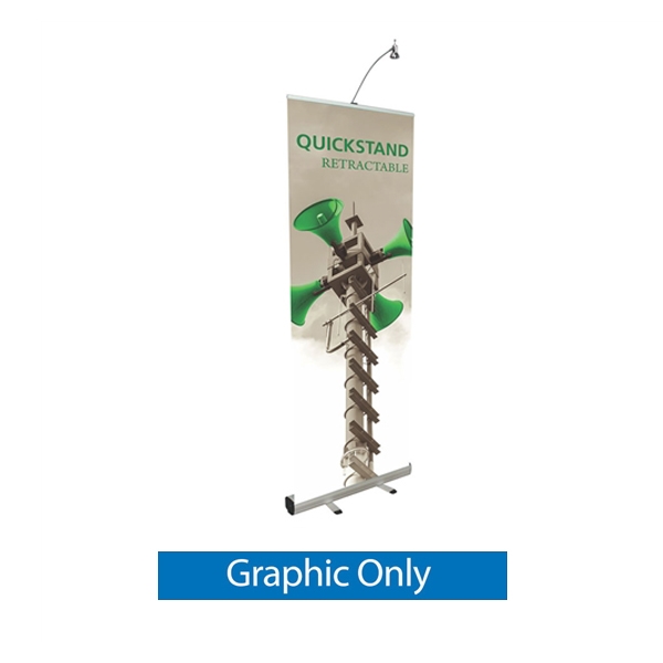 QuickStand 31.5in Retractable Black BannerStand Mosquito 800 Replacement Vinyl Banner.It is an all-in-one banner stand for your next trade show. Super affordable QuickStand retractable banner stand was designed with price in mind.