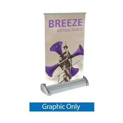Vinyl Banner Only for 8in x 11in Breeze Retractable Tabletop Display . Breeze a small tabletop-sized version of larger roll-up signs. Ideal for retail store point of purchase counter tops, convention tables, or just about anywhere you want a sign