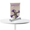 11in x 17in Breeze 2 Retractable Tabletop Stand Display with Vinyl Banner - a small tabletop-sized version of larger roll-up signs. Ideal for retail store point of purchase counter tops, convention tables, or just about anywhere you want a sign