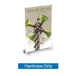 8.5in x 11in Stellar Letter Retractable Tabletop Banner Stand Hardware Only - a small tabletop-sized version of larger roll-up signs. View a wide variety of portable banner stands to use at your tradeshows and conferences