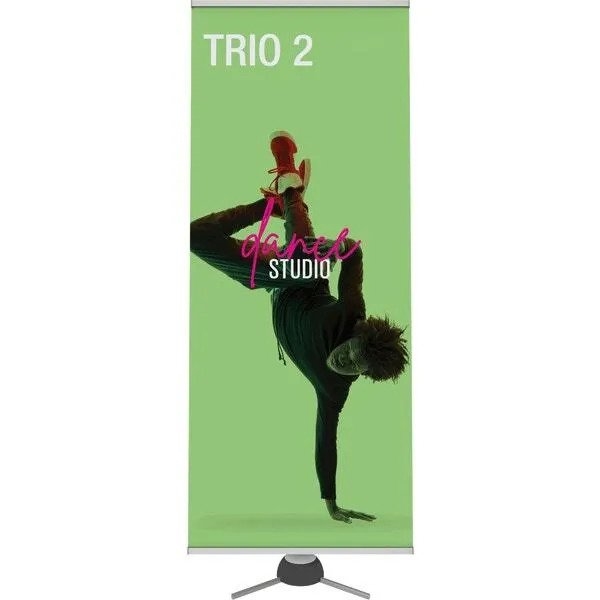 31.5in x 58.5in Trio 2 Vinyl Banner Stand | Single-Sided Kit