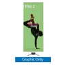 36.25in x 82.75in Trio 2 Premium Fabric Banner Stand | Double-Sided Graphic Only