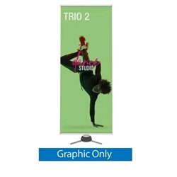 31.5in x 58.5in Trio 2 Vinyl Banner Stand | Single-Sided Graphic Only