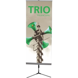 36.25in x 58.5in Trio 2 Vinyl Banner Stand | Double-Sided Kit