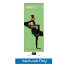 31.5in-36.25in to 58.5in-82.75in Silver Trio Banner Stand | Hardware Only