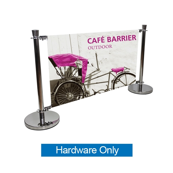 Crowd Control Cafe Barrier Extension Kit Hardware Only is addition to indoor/outdoor modular display Cafe Barrier Kit. Crowd control barrier, like this fencing barricade, is a great way to promote a new business, brand or event.