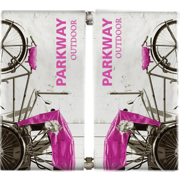 Parkway Double-Span Street Banner Pole Set Hardware Only will provide you both stability and striking looks. Street Pole Banners, avenue banners, or main street banners; call them what you like we have them.