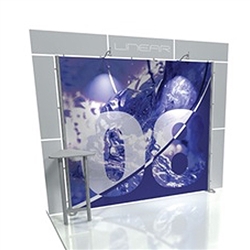 Linear 10ft x 10ft Kit 08 Trade Show Display provides the looks, style and sophistication of a custom exhibit with the ease, convenience and value that you’re looking for. The Linear range of portable exhibits is designed to ship with minimal lead time