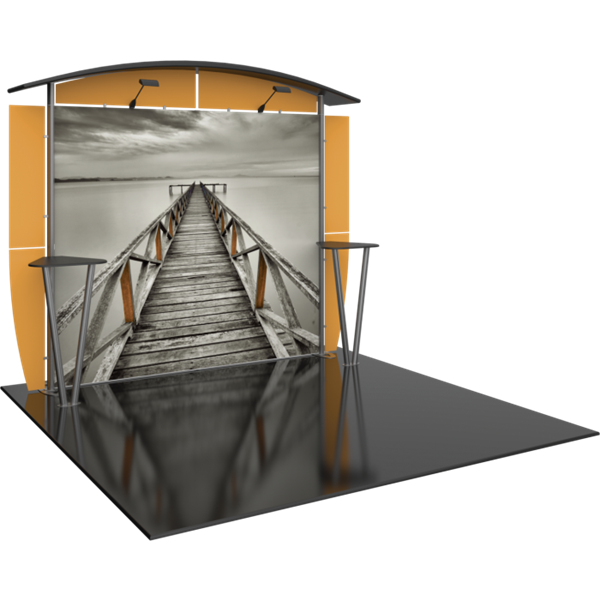 Linear 10ft x 10ft Kit 22 Trade Show Display provides the looks, style and sophistication of a custom exhibit with the ease, convenience and value that you are looking for. The Linear range of portable exhibits is designed to ship with minimal lead time